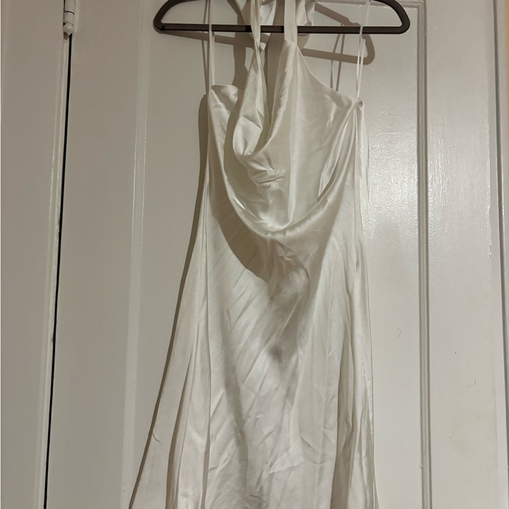 Altar'd State White Satin Gown